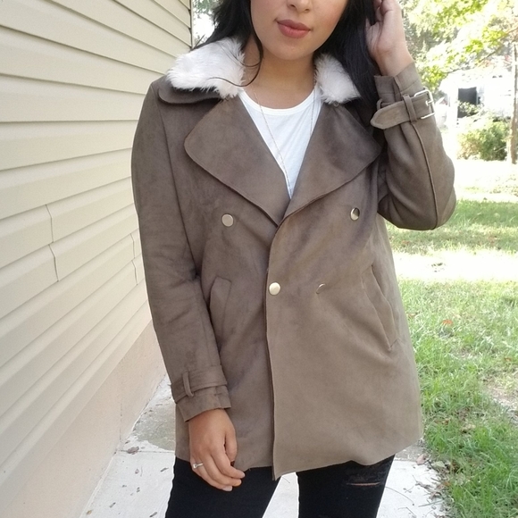 OLIVE OVERSIZED BOYFRIEND JACKET - Picture 4 of 12